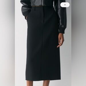 -SOLD- Babaton Classic Black Midi Skirt
